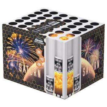 Saturn, 36 Schuss, NEM: 412g, Kaliber: 26mm, Brenndauer ca. 30 Sekunden